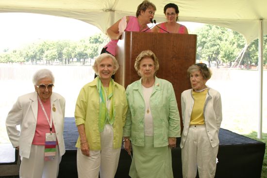 Hughes, Lamb, Williamson, and Peterson Recognized at Convention Outdoor Luncheon Photograph, July 10, 2004 (image)