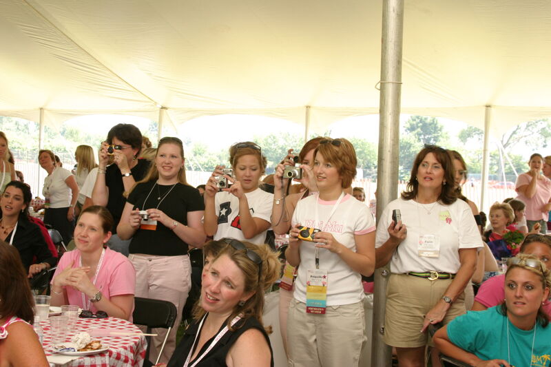 Phi Mus Taking Photographs at Convention Outdoor Luncheon Photograph 3, July 10, 2004 (Image)