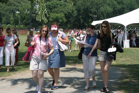 Phi Mus Walking to Convention Outdoor Luncheon Photograph 2, July 10, 2004 (image)