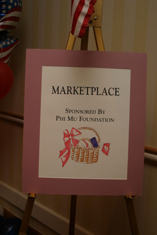 July 8-11 Phi Mu Foundation Marketplace Sign at Convention Photograph 2 Image