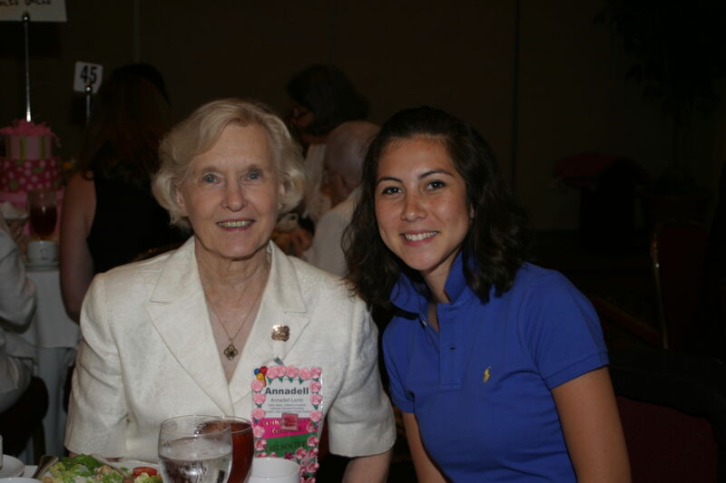 July 8-11 Annadell Lamb and Unidentified at Convention Sisterhood Luncheon Photograph Image