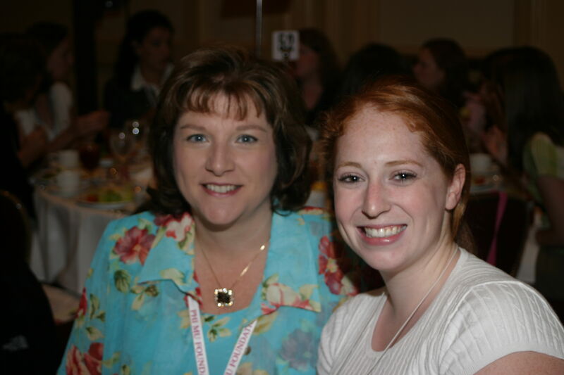 July 8-11 Frances Mitchelson and Unidentified at Convention Sisterhood Luncheon Photograph Image