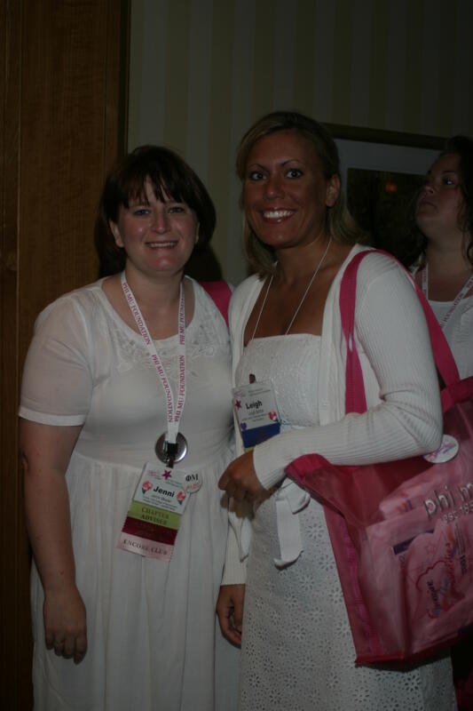 July 8-11 Jenni Mouer and Leigh Bothe Dressed in White at Convention Photograph Image