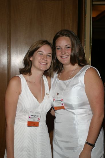 Meaghan Bayer and Amanda Obrecht Dressed in White at Convention Photograph 2, July 8-11, 2004 (image)