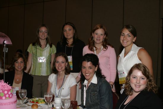 Table of Eight at Convention Sisterhood Luncheon Photograph 1, July 8-11, 2004 (image)