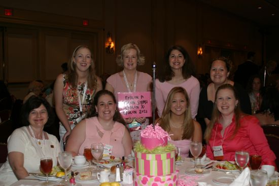 Table of Eight at Convention Sisterhood Luncheon Photograph 2, July 8-11, 2004 (image)