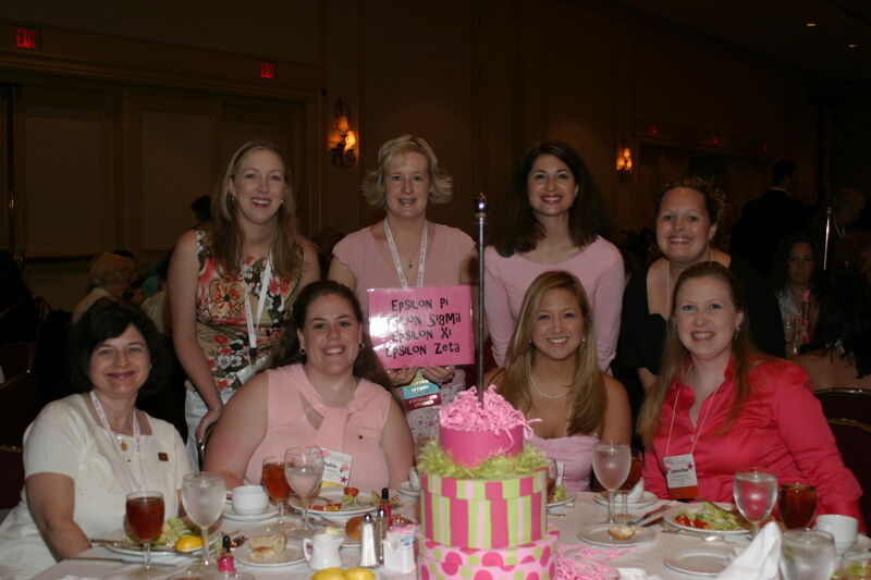 Table of Eight at Convention Sisterhood Luncheon Photograph 2, July 8-11, 2004 (Image)