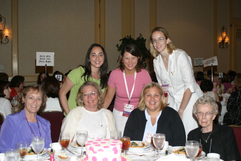 Table of Seven at Convention Sisterhood Luncheon Photograph 5, July 8-11, 2004 (Image)