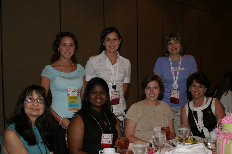 Table of Seven at Convention Sisterhood Luncheon Photograph 2, July 8-11, 2004 (Image)