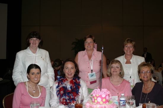 Table of Seven at Convention Sisterhood Luncheon Photograph 4, July 8-11, 2004 (image)