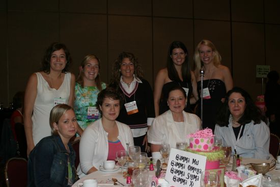 Table of Nine at Convention Sisterhood Luncheon Photograph 1, July 8-11, 2004 (image)