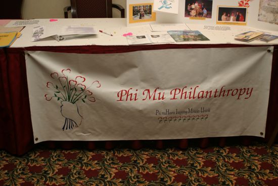 Phi Mu Philanthropy Banner in Convention Display Photograph, July 8-11, 2004 (image)