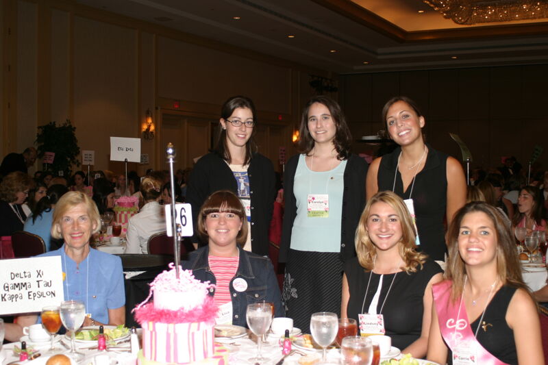 Table of Seven at Convention Sisterhood Luncheon Photograph 1, July 8-11, 2004 (Image)