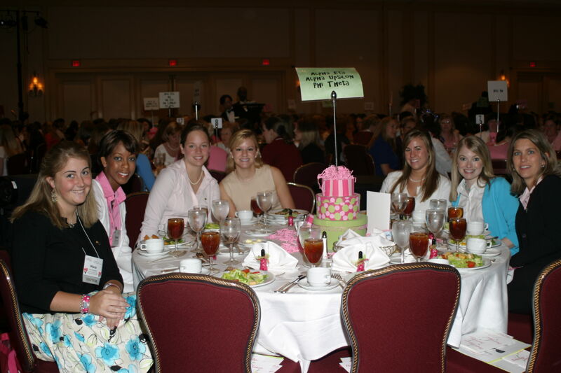 Table of Seven at Convention Sisterhood Luncheon Photograph 3, July 8-11, 2004 (Image)