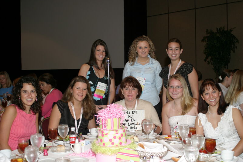 Table of Eight at Convention Sisterhood Luncheon Photograph 3, July 8-11, 2004 (Image)
