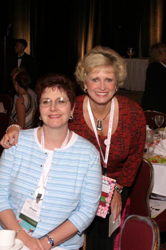 Gaye Williams and Kathie Garland at Convention Sisterhood Luncheon Photograph, July 8-11, 2004 (Image)