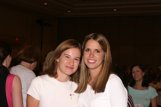 Two Unidentified Phi Mus at Convention Sisterhood Luncheon Photograph, July 8-11, 2004 (image)