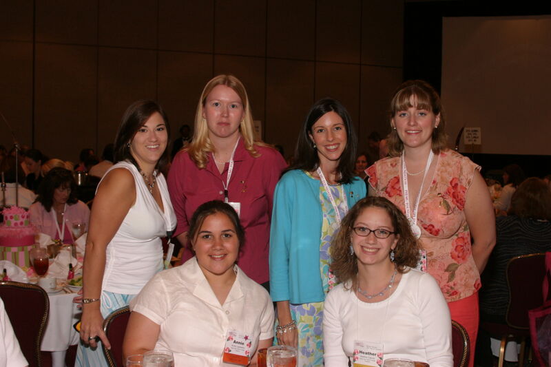 Table of Six at Convention Sisterhood Luncheon Photograph 3, July 8-11, 2004 (Image)