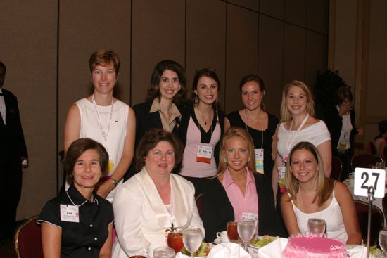 Table of Nine at Convention Sisterhood Luncheon Photograph 3, July 8-11, 2004 (image)