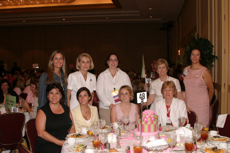 Table of Nine at Convention Sisterhood Luncheon Photograph 7, July 8-11, 2004 (Image)