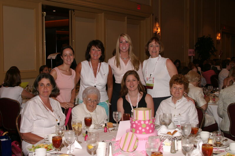 Table of Eight at Convention Sisterhood Luncheon Photograph 13, July 8-11, 2004 (Image)