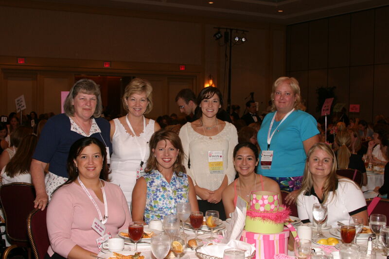 Table of Eight at Convention Sisterhood Luncheon Photograph 10, July 8-11, 2004 (Image)