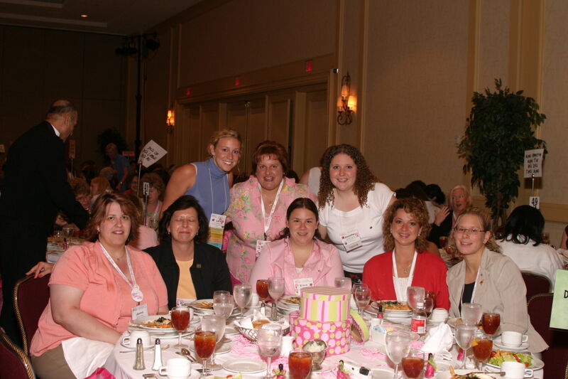 Table of Eight at Convention Sisterhood Luncheon Photograph 8, July 8-11, 2004 (Image)