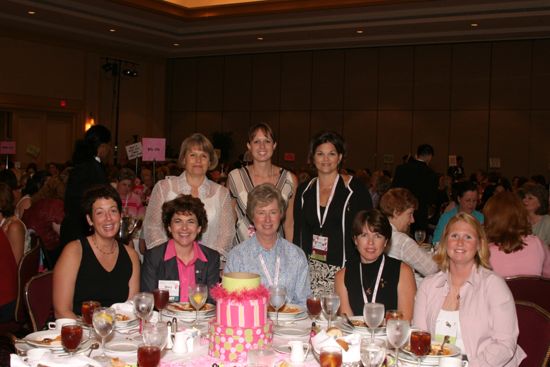 Table of Eight at Convention Sisterhood Luncheon Photograph 12, July 8-11, 2004 (image)