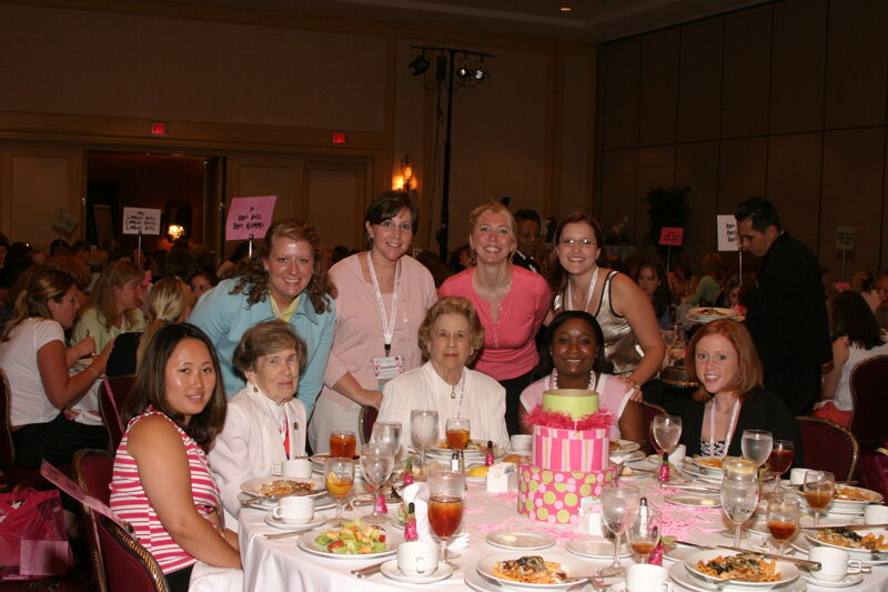 Table of Nine at Convention Sisterhood Luncheon Photograph 9, July 8-11, 2004 (Image)