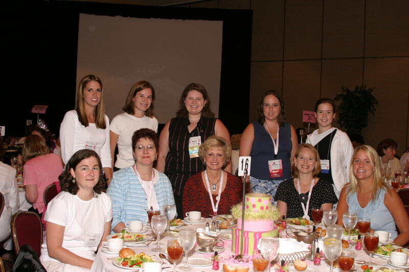 Table of 10 at Convention Sisterhood Luncheon Photograph 11, July 8-11, 2004 (Image)