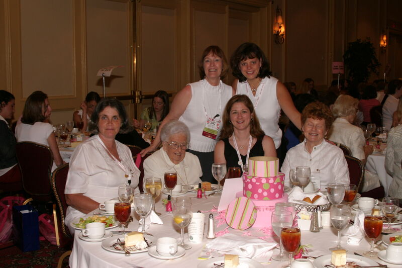 Table of Six at Convention Sisterhood Luncheon Photograph 4, July 8-11, 2004 (Image)
