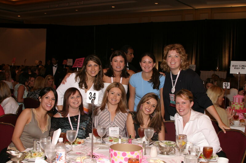 Table of Nine at Convention Sisterhood Luncheon Photograph 5, July 8-11, 2004 (Image)