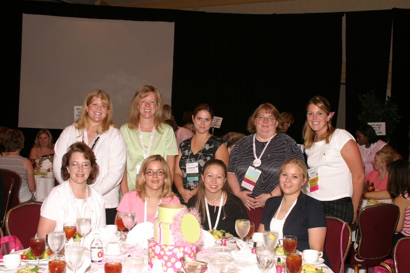 Table of Nine at Convention Sisterhood Luncheon Photograph 4, July 8-11, 2004 (Image)