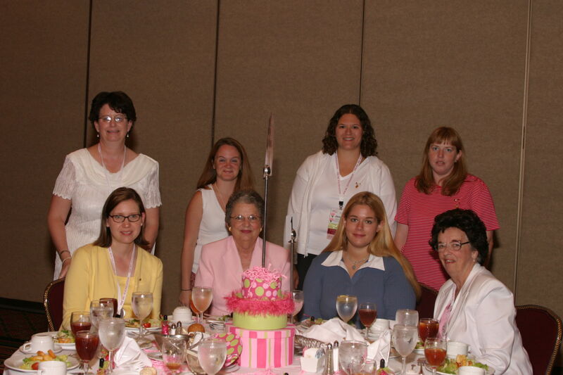 Table of Eight at Convention Sisterhood Luncheon Photograph 7, July 8-11, 2004 (Image)