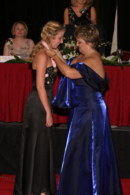 July 11 Kathy Williams Presenting Katie Burcham With Medal at Convention Carnation Banquet Photograph Image