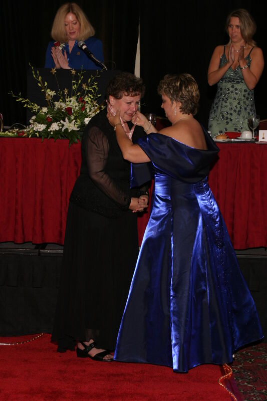 July 11 Kathy Williams Presenting Audrey Jankucic With Medal at Convention Carnation Banquet Photograph Image