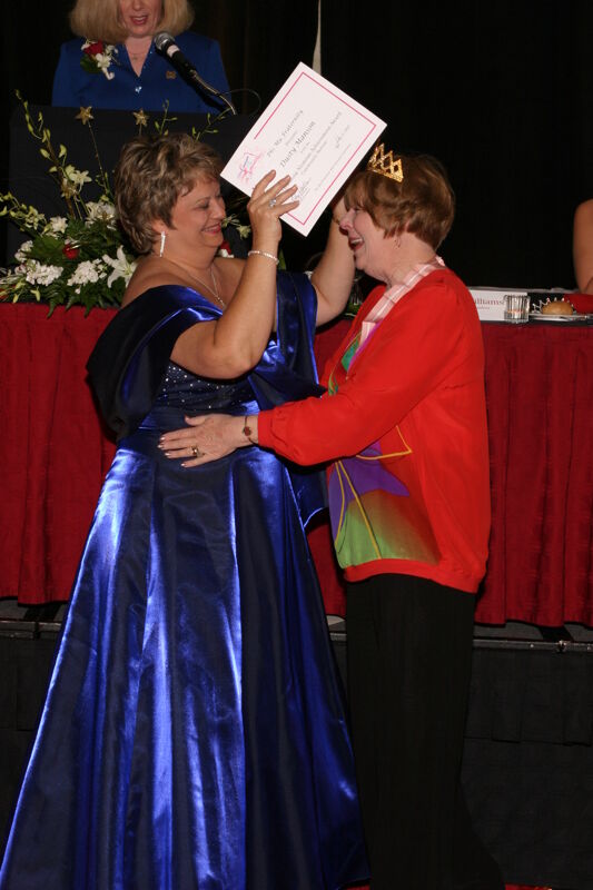 July 11 Kathy Williams Hugging Dusty Manson at Convention Carnation Banquet Photograph Image