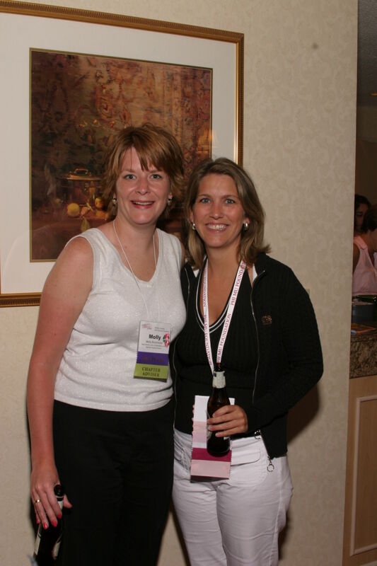 July 7 Molly Brummond and Melissa Ashbey at Convention Officers' Party Photograph Image