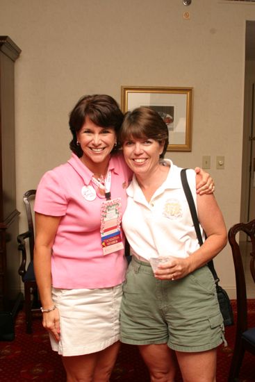 Beth Monnin and Mary Beth Straguzzi at Convention Officers' Party Photograph, July 7, 2004 (image)