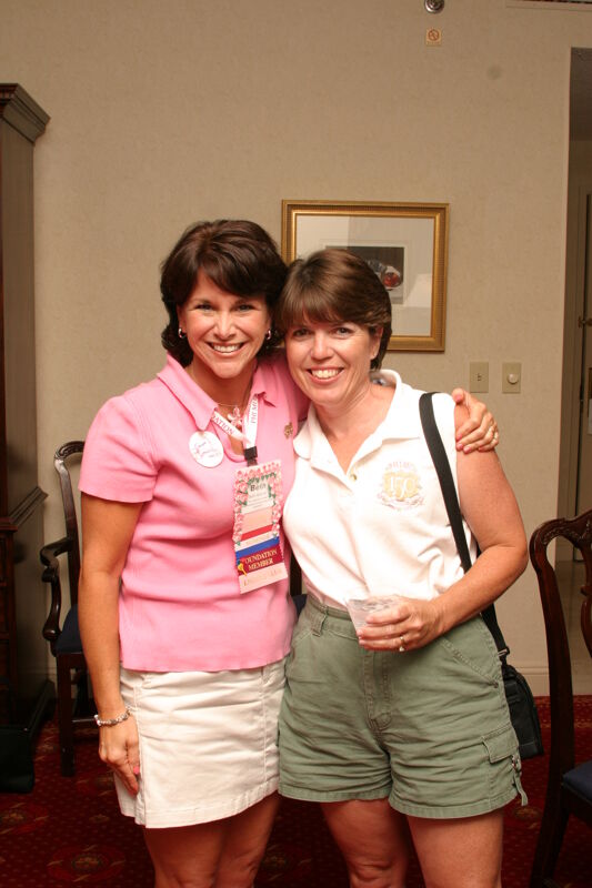 Beth Monnin and Mary Beth Straguzzi at Convention Officers' Party Photograph, July 7, 2004 (Image)
