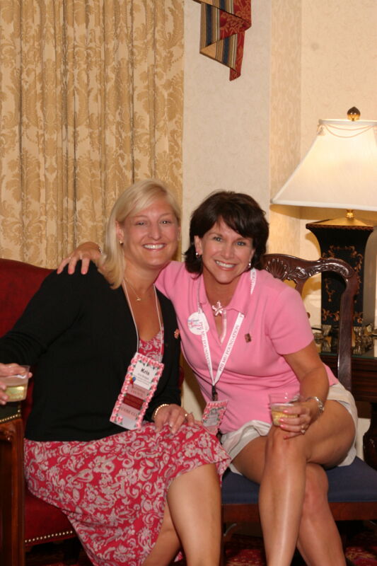 July 7 Kris Bridges and Beth Monnin at Convention Officers' Party Photograph Image
