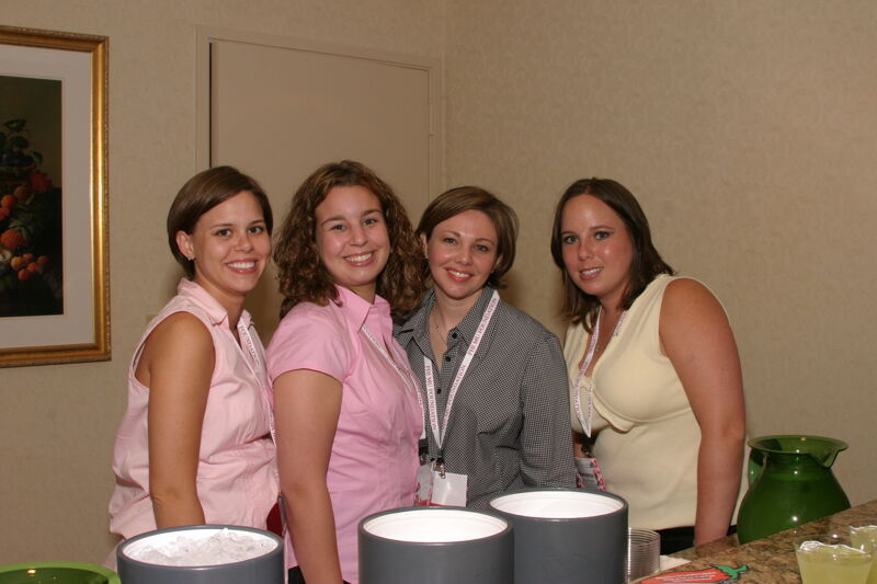 Four Phi Mus at Convention Officers' Party Photograph 1, July 7, 2004 (Image)