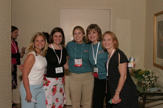 Five Phi Mus at Convention Officers' Party Photograph 2, July 7, 2004 (image)