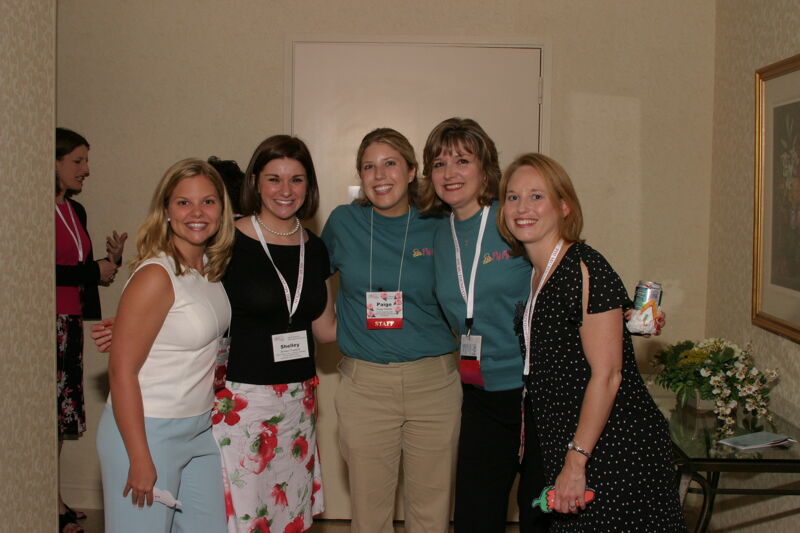 Five Phi Mus at Convention Officers' Party Photograph 2, July 7, 2004 (Image)