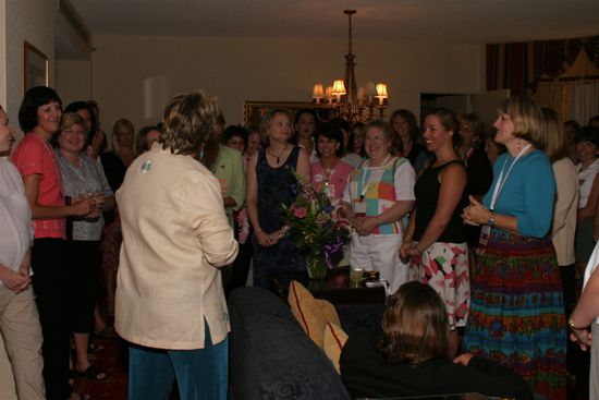 Kathy Williams Speaking at Convention Officers' Party Photograph 2, July 7, 2004 (image)