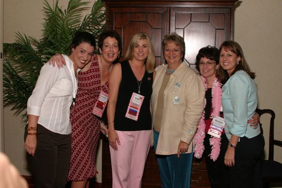 Six Phi Mus at Convention Officers' Party Photograph 1, July 7, 2004 (image)