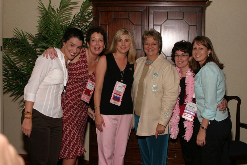 Six Phi Mus at Convention Officers' Party Photograph 1, July 7, 2004 (Image)
