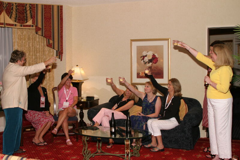 National Council Making a Toast at Convention Officers' Party Photograph 1, July 7, 2004 (Image)