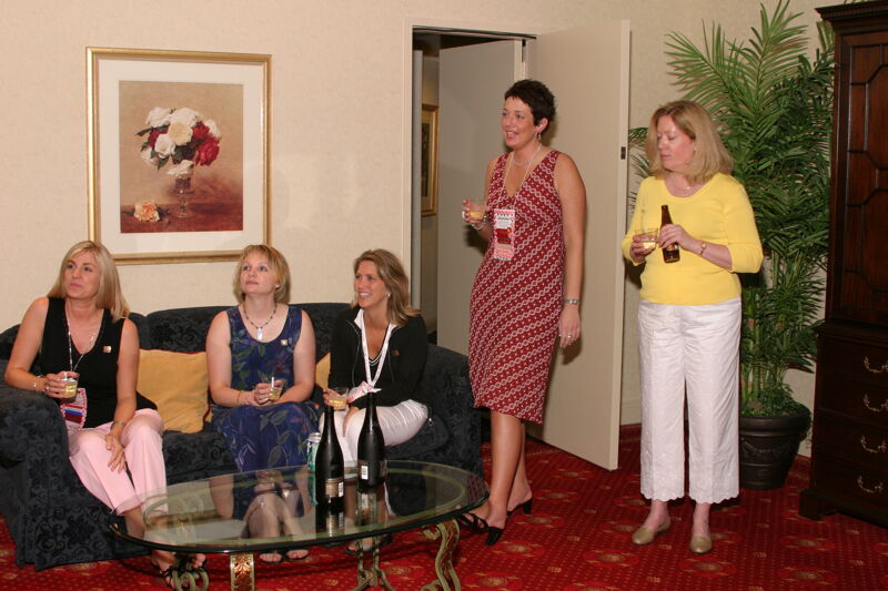 Kash, Fanning, Ashbey, Wooley, and Lowden at Convention Officers' Party Photograph, July 7, 2004 (Image)