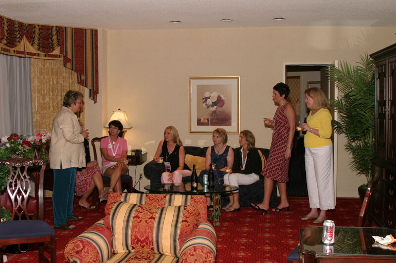 Jen Wooley and National Council Socializing at Convention Officers' Party Photograph 2, July 7, 2004 (Image)